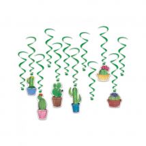 Décoration de table lama et cactus (12 suspensions cactus)