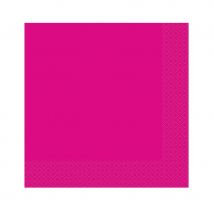 Décoration de table rose fuchsia (20 serviettes)
