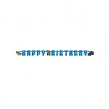 Décoration de table Transformers pour anniversaire (Guirlande anniversaire de 1.8 m)