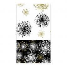 Décorations de table artifices noir et or (Nappe de 140x220cm)