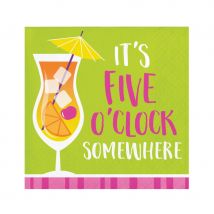 Décorations de table motifs Cocktail fruités (16 serviettes)