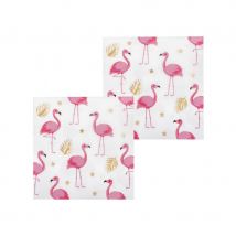 Décoration Flamant rose party pour table (12 serviettes)