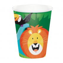 Décoration Jungle pour table d'anniversaire (8 gobelets)