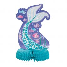 Décoration jolie sirène pour table d'anniversaire (Centre de table de 35cm)