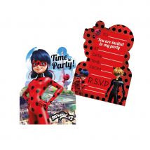 Décorations LadyBug d'anniversaire (20 invitations)