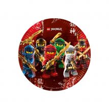 Décoration Lego Ninjago pour table d'anniversaire (8 assiettes de 23cm)