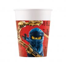 Décoration Lego Ninjago pour table d'anniversaire (8 gobelets 200ml)