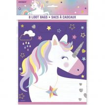 Décoration licorne pour anniversaire (8 sachets cadeau)
