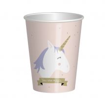 Décoration licorne pour table d'anniversaire (10 gobelets)