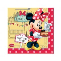 Décorations Minnie café d'anniversaire (20 serviettes de 33cm)