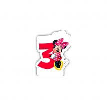 Décorations Minnie café d'anniversaire (Bougie 3 ans)
