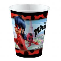 Décorations Miraculous d'anniversaire (8 gobelets)