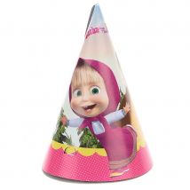 Déco Masha et Michka pour table d'anniversaire (6 chapeaux)