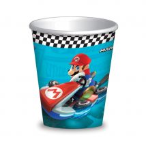 Décorations Mario Kart d'anniversaire (8 gobelets)
