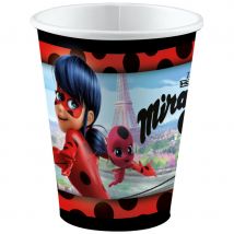 Déco Miraculous Ladybug pour table d'anniversaire (8 gobelets modèle 2)
