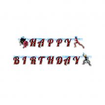 Déco Miraculous Ladybug pour table d'anniversaire (Guirlande anniversaire de 2 m)