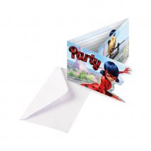 Déco Miraculous Ladybug pour table d'anniversaire (8 invitations)