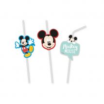 Décoration Mickey Mouse happy pour table (6 pailles)