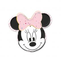 Décoration Minnie Mouse pour table (4 assiettes au visage de Minnie)