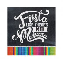Décorations mexicaine Poncho aux couleurs vives (16 petites serviettes)