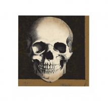 Déco motif tête de mort pour table de Halloween (20 serviettes)