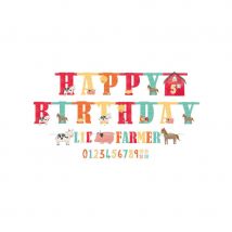 Déco pour anniversaire theme ferme (Guirlande)