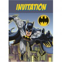 Décorations pour anniversaire thème Batman (8 invitations)