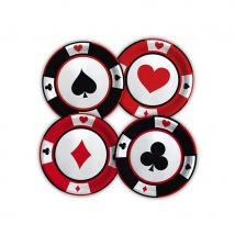 Décoration poker de table (8 assiettes de 18cm)