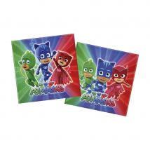 Décorations Pjmasks de table d'anniversaire (20 serviettes)
