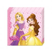 Décorations princesses Disney d'anniversaire (20 serviettes)