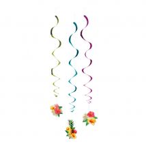 Décorations pour fête hawaienne (3 suspensions)