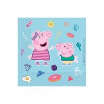 Déco Peppa Pig pour table d'anniversaire (20 serviettes compostables)