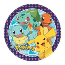 Déco Pokemon pour table d'anniversaire (8 assiettes)