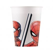 Déco Spiderman compostable pour anniversaire (8 gobelets)