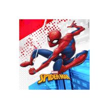 Déco Spiderman compostable pour anniversaire (20 serviettes)