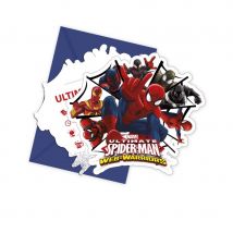 Décoration Spiderman d'anniversaire (6 cartes d'invitation)