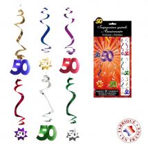 Décorations spirales d'anniversaire à suspendre (50)