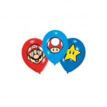 Déco Super Mario pour table d'anniversaire (6 ballons)