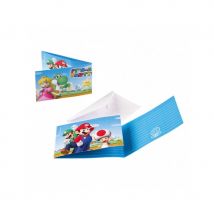 Déco Super Mario pour table d'anniversaire (8 invitations)