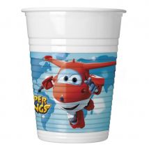 Décoration Super Wings pour table d'anniversaire (8 gobelets)