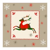 Décoration table de Noël motifs écossais (20 serviettes)