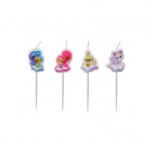 Décoration thème de Shimmer et Shine (4 mini bougies)