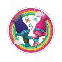 Disque Trolls en azyme de 21 cm (Arc en ciel)