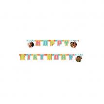 Décoration Vaiana pour table d'anniversaire (Guirlande Happy Birthday)