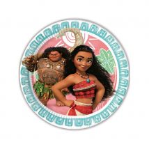 Décoration Vaiana pour table d'anniversaire (8 assiettes de 23cm)
