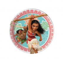 Décoration Vaiana pour table d'anniversaire (8 assiettes de 18cm)