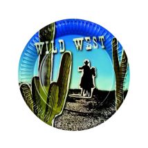 Décorations western wild west d'anniversaire (6 assiettes)