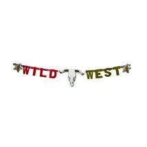 Décorations western wild west d'anniversaire (Guirlande de lettres)