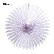 Eventail en papier de 50 cm (Blanc)