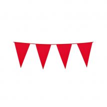 Guirlande de fanions en plastique, 10m (Rouge)